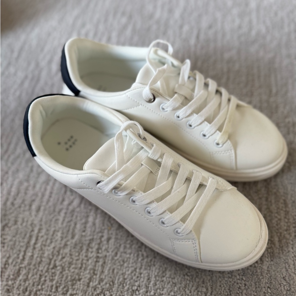 A New Day White Sneakers with Black Accents